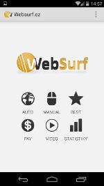 Websurf Browser Android náhľad